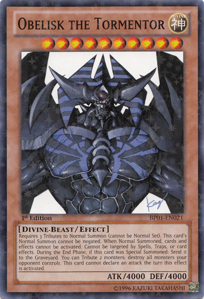 Obelisk the Tormentor [BP01-EN021] Starfoil Rare