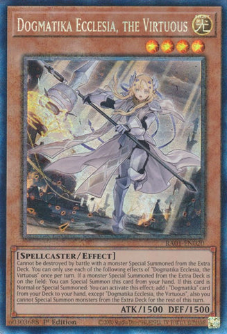 Dogmatika Ecclesia, the Virtuous [RA01-EN020] Prismatic Collector's Rare