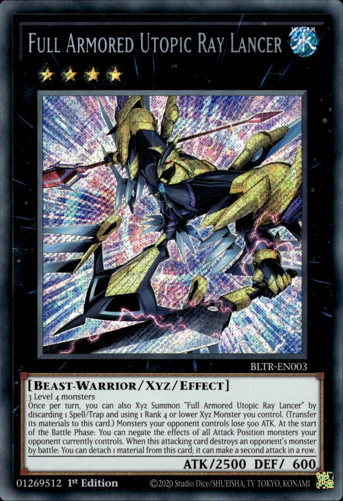 Full Armored Utopic Ray Lancer [BLTR-EN003] Secret Rare