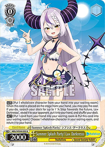 Summer Splash Party! La+ Darknesss (HOL/WE44-E03 N) [hololive production Summer Collection Premium Booster]