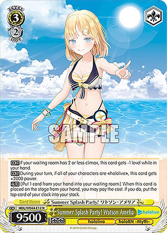 Summer Splash Party! Watson Amelia (HOL/WE44-E12 N) [hololive production Summer Collection Premium Booster]