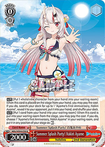 Summer Splash Party! Nakiri Ayame (HOL/WE44-E30 N) [hololive production Summer Collection Premium Booster]