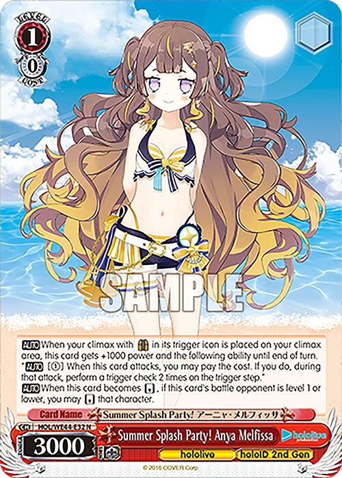 Summer Splash Party! Anya Melfissa (HOL/WE44-E32 N) [hololive production Summer Collection Premium Booster]