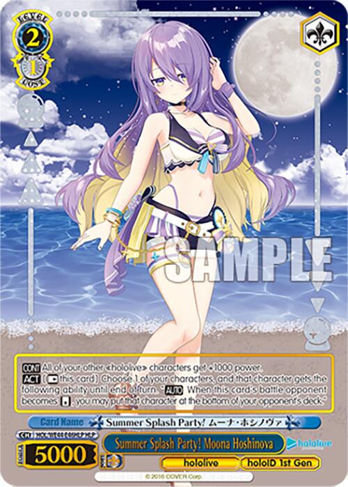 Summer Splash Party! Moona Hoshinova (HOL/WE44-E46HLP HLP) [hololive production Summer Collection Premium Booster]