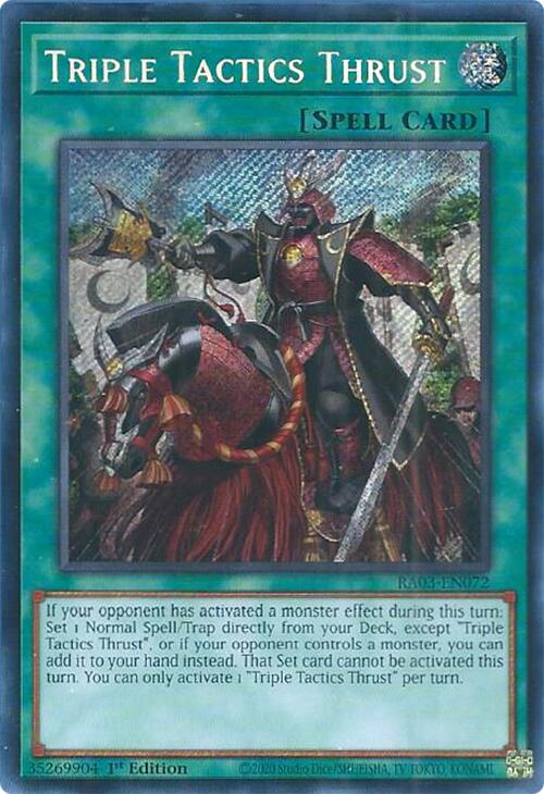 Triple Tactics Thrust (Secret Rare) [RA03-EN072] Secret Rare