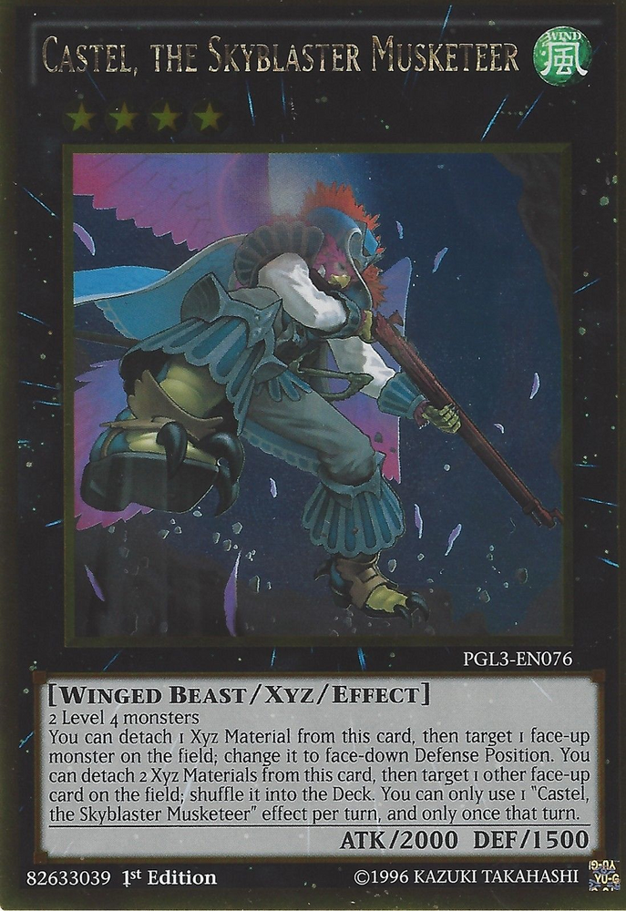 Castel, the Skyblaster Musketeer [PGL3-EN076] Gold Rare