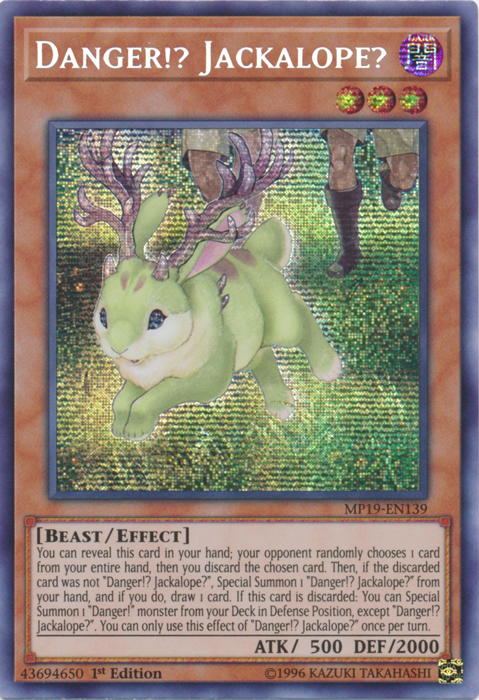 Danger!? Jackalope? [MP19-EN139] Prismatic Secret Rare