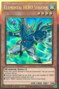 Elemental HERO Stratos (Alternate Art) [MAGO-EN004] Gold Rare